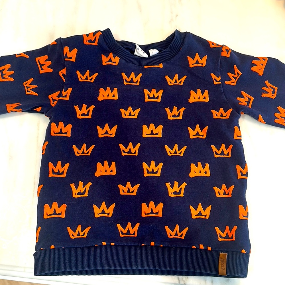 Deux par Deux, Boys Crown Sweatshirt, Size 5, 110 cm